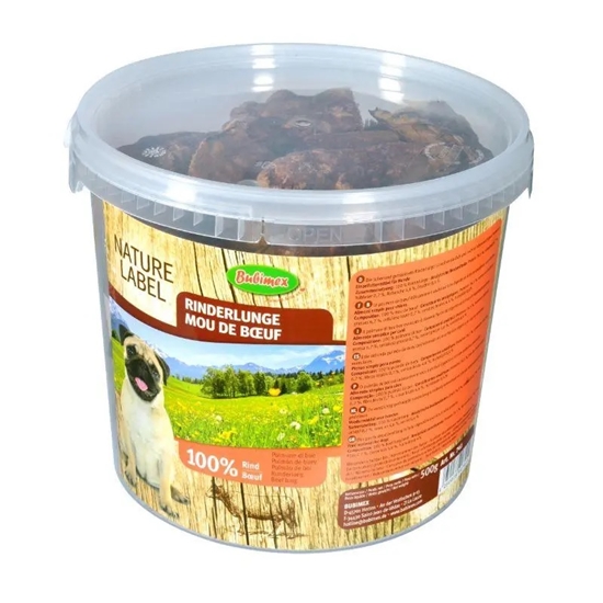 Picture of Bubimex Gourmet Beef lungs Treats 500gr bucket